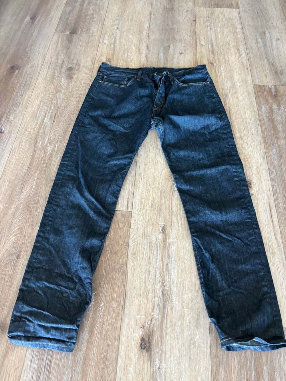 Levi's 502 Regular Taper Fit Dark Wash Denim Jeans (W36 L34)